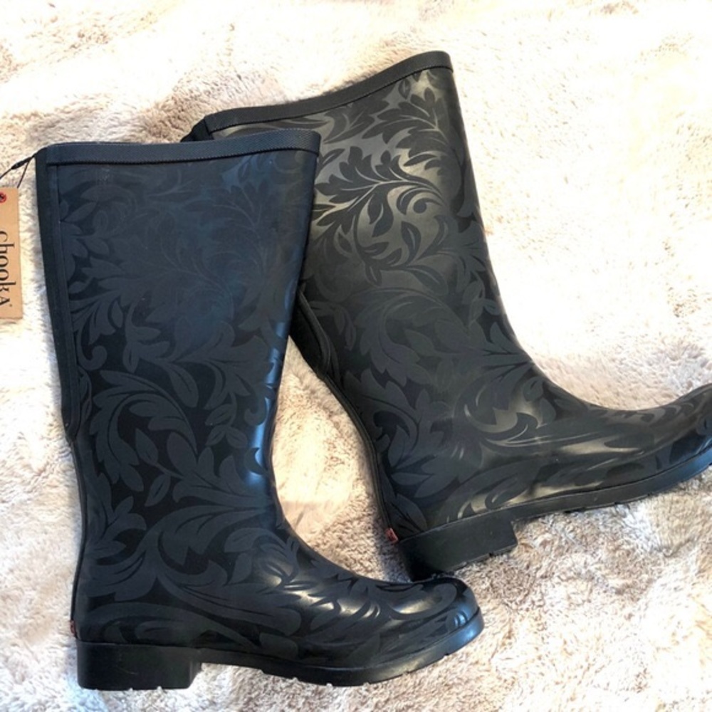 Wide Calf Black Chooka Rain Boots